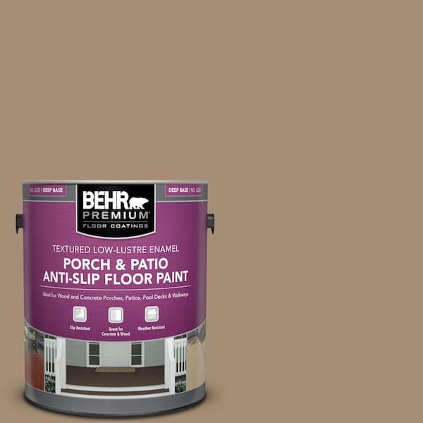 BEHR PREMIUM 1 gal. #SC-121 Sandal Textured Low-Lustre Enamel Interior/Exterior Porch and Patio Anti-Slip Floor Paint