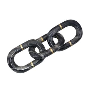 Gray/Brass 3-Link Decorative Oval Chain
