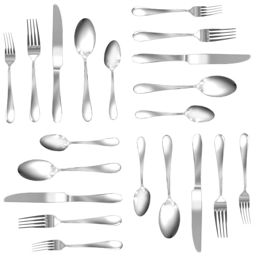 Elegant Stainless Steel 20-Piece Flatware Set