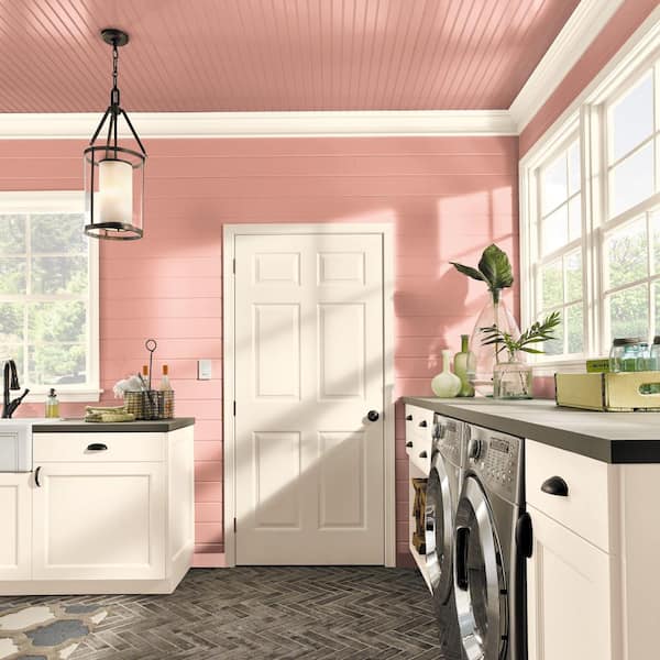 BEHR MARQUEE 1 qt. #190B-4 Duchess Rose Semi-Gloss Enamel Interior Paint &  Primer 345404 - The Home Depot