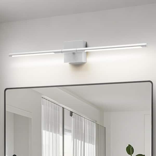 YANSUN 2-Pack Nickel Dimmable Timing Integrated LED Wireless Wall Sconces with Remote Control