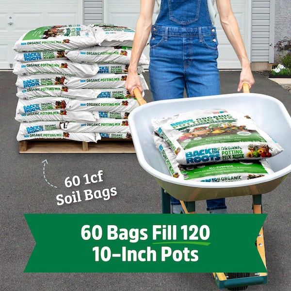 Organic Bulk Potting Mix Soil (30 1 cu. ft. Bags) Peat-Free, Blended with Organic Fertilizer