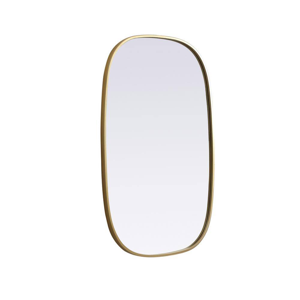 Brass Framed Oval Full Length Bathroom Mirror