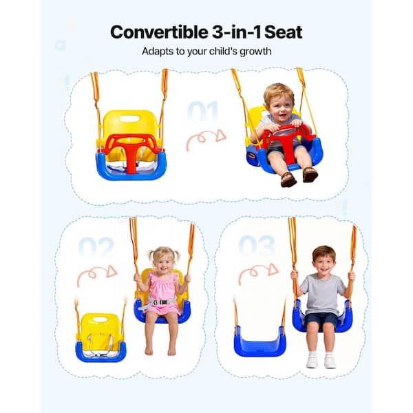 SKYSHALO Toddler Swing and Jumper, 2 in 1 Swing Set and Bouncer