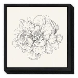 "Pen and Ink Florals IV" by Danhui Nai Framed Canvas Wall Art
