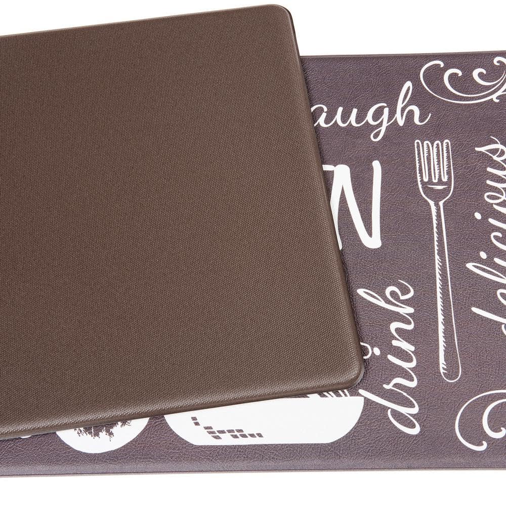 Black Rectangular Non-slip Anti-Fatigue Kitchen Mat