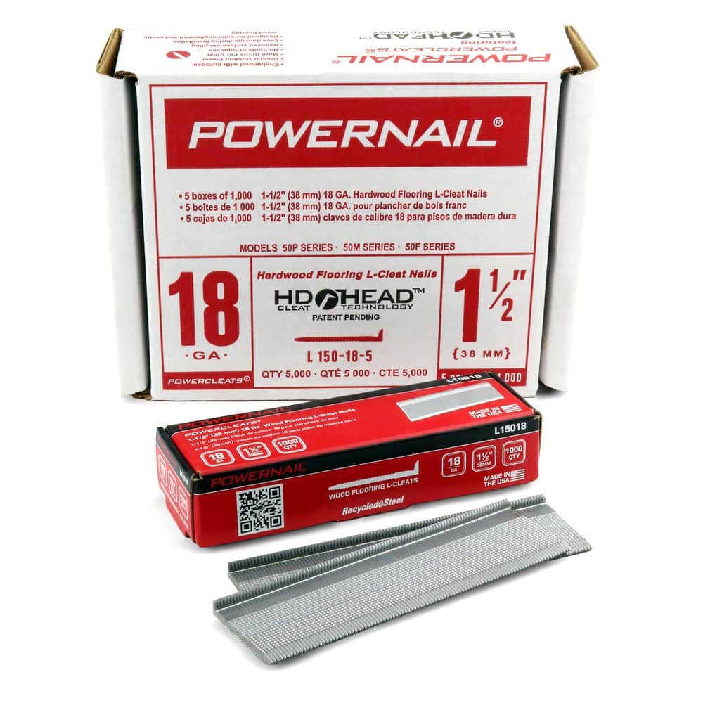 1-1/2 in. 18-Gauge Powercleats Hardwood Flooring Nails 5000 per Box