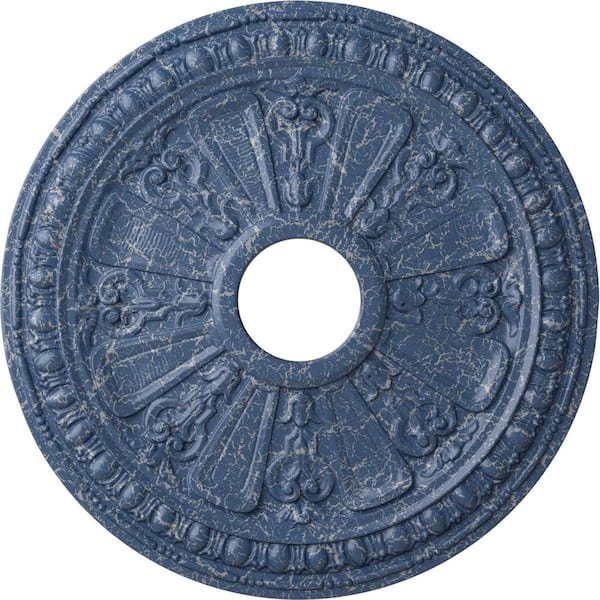 Ekena Millwork 1-1/8 in. x 18-1/8 in. x 18-1/8 in. Polyurethane Raymond Ceiling Medallion, Americana Crackle