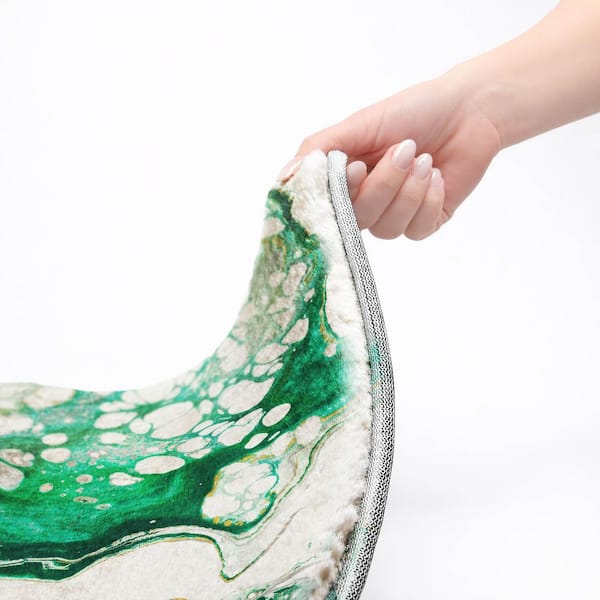 Dream Shag Premium Machine Washable Abstract ADS55 Green 10 ft. x 14 ft. Area Rug