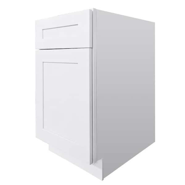 18 in. W x 24 in. D x 34.5 in. H Assembled Plywood Base Kitchen Cabinet in White Painted with Soft Close