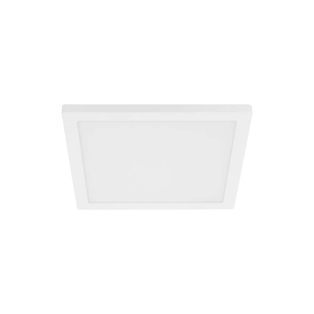 Trago 11.38 in. W x 0.59 in. H White Integrated LED Flush Mount with White 