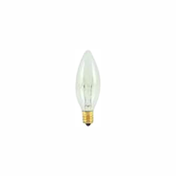 Bulbrite 40-Watt Warm White Light B8 (E12) Candelabra Screw Base, Clear Dimmable Incandescent Light Bulb, 2700K (50-Pack)