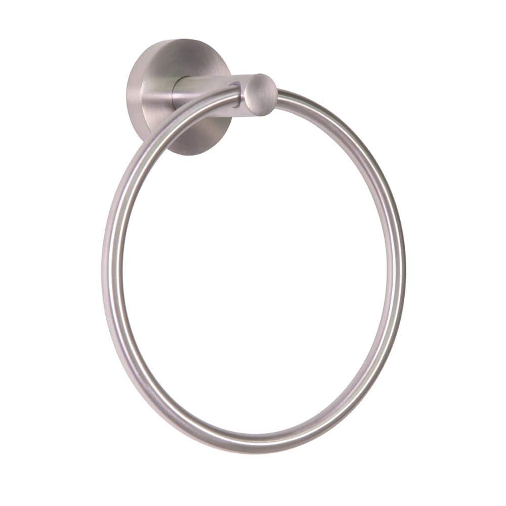 Design House Kelton Wall mounted Towel Ring in Satin Nickel 582767SN