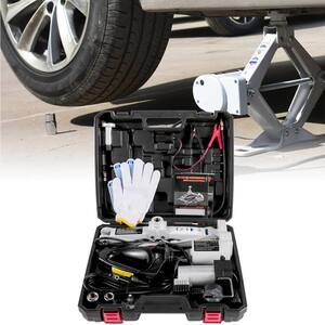 Electric Car Jack 3 Ton Floor Jack 12 Volt All-in-One Electric Scissor Jack with Inflator Pump