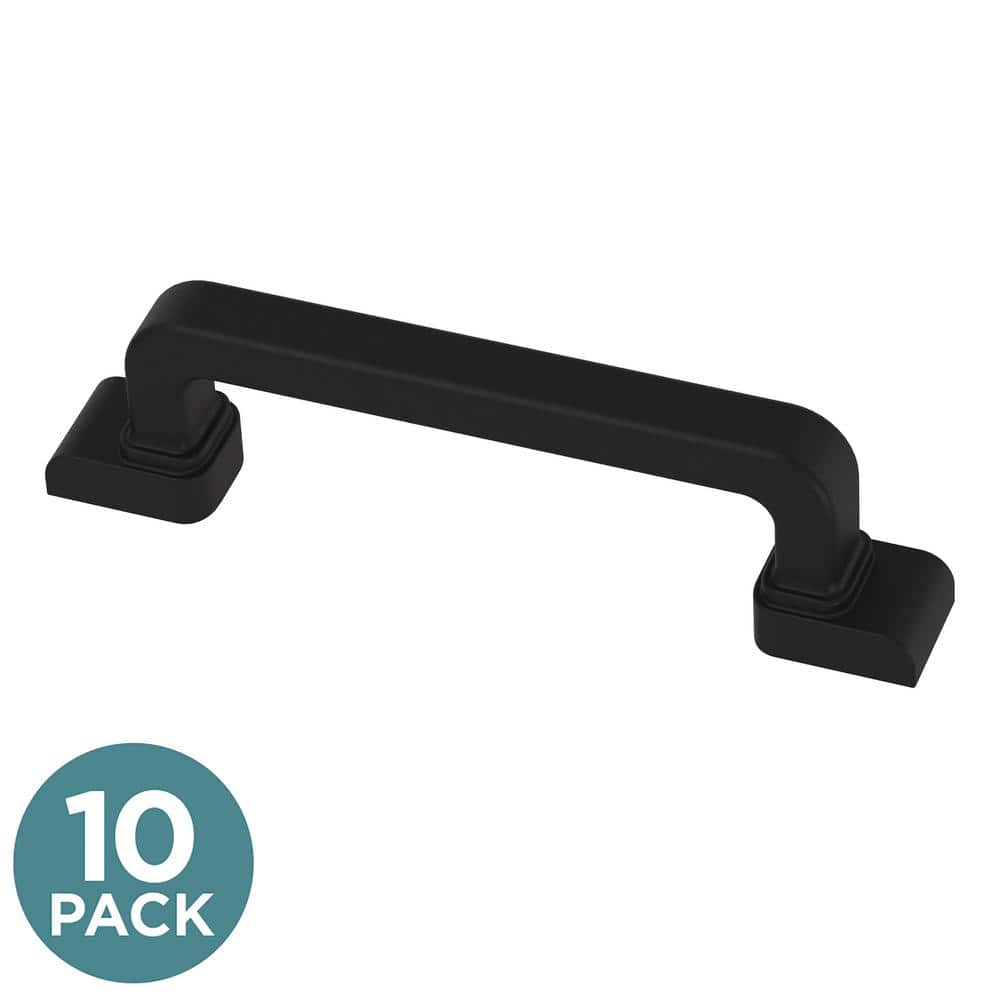 10-Pack Art Deco Streamline 3 in. (76 mm) Modern Matte Black Cabinet Pulls price history on PriceWatchPro