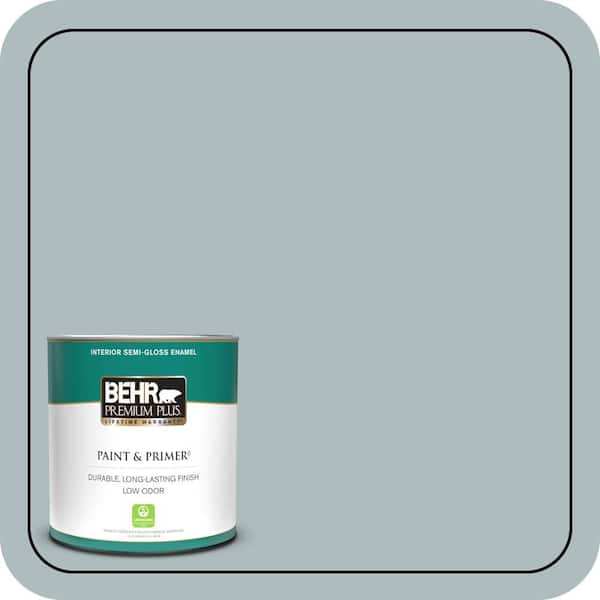 BEHR PREMIUM PLUS 1 qt. Home Decorators #HDC-CT-26 Watery Semi-Gloss Enamel Low Odor Interior Paint & Primer