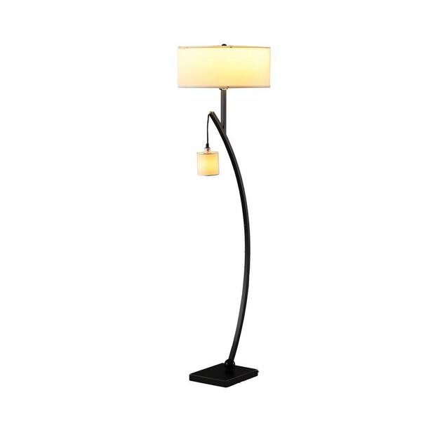 ORE International 59 in. Contemporary Dual Black Arc with Hanging