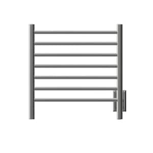 Radiant Small 7-Bar Combo Plug-in and Hardwired kit Electric Towel Warmer in Polished Stainless Steel