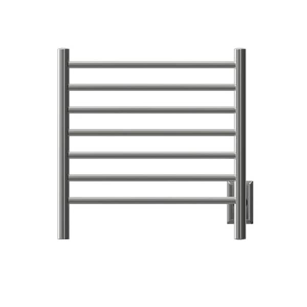 Amba Radiant Small 7-Bar Combo Plug-in and Hardwired kit Electric Towel Warmer in Polished Stainless Steel