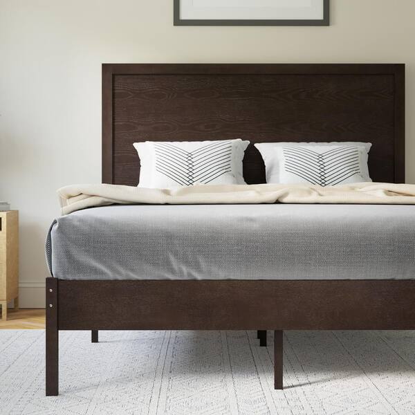 Dark brown store full bed frame