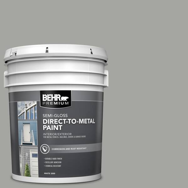 BEHR PREMIUM 5 gal. PPU2418 Great Graphite SemiGloss Direct to Metal