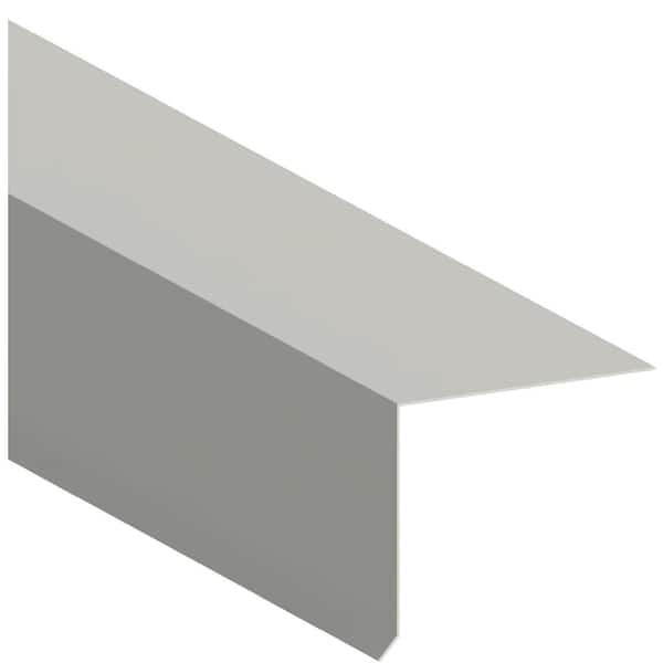 Gibraltar Building Products 3 in. x 3 in. x 10 ft. Galvanized Steel Eave Drip Flashing in White