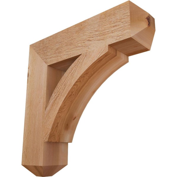 Ekena Millwork 6 in. x 26 in. x 26 in. Western Red Cedar Thorton Craftsman Rough Sawn Bracket