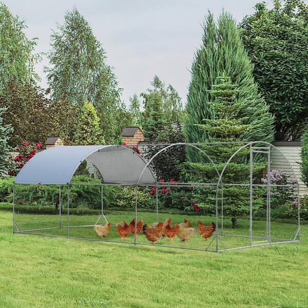 Siavonce Large Metal Chicken Coop Upgrade 3 Support Steel Wire 