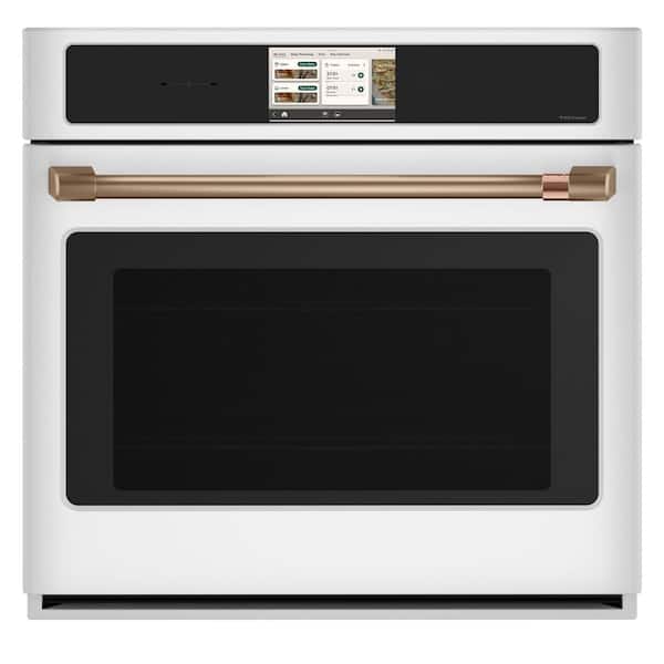 Cafe Professional Series 30 in. Smart Built-in Convection Single Wall Oven with In-Oven Camera in Matte White