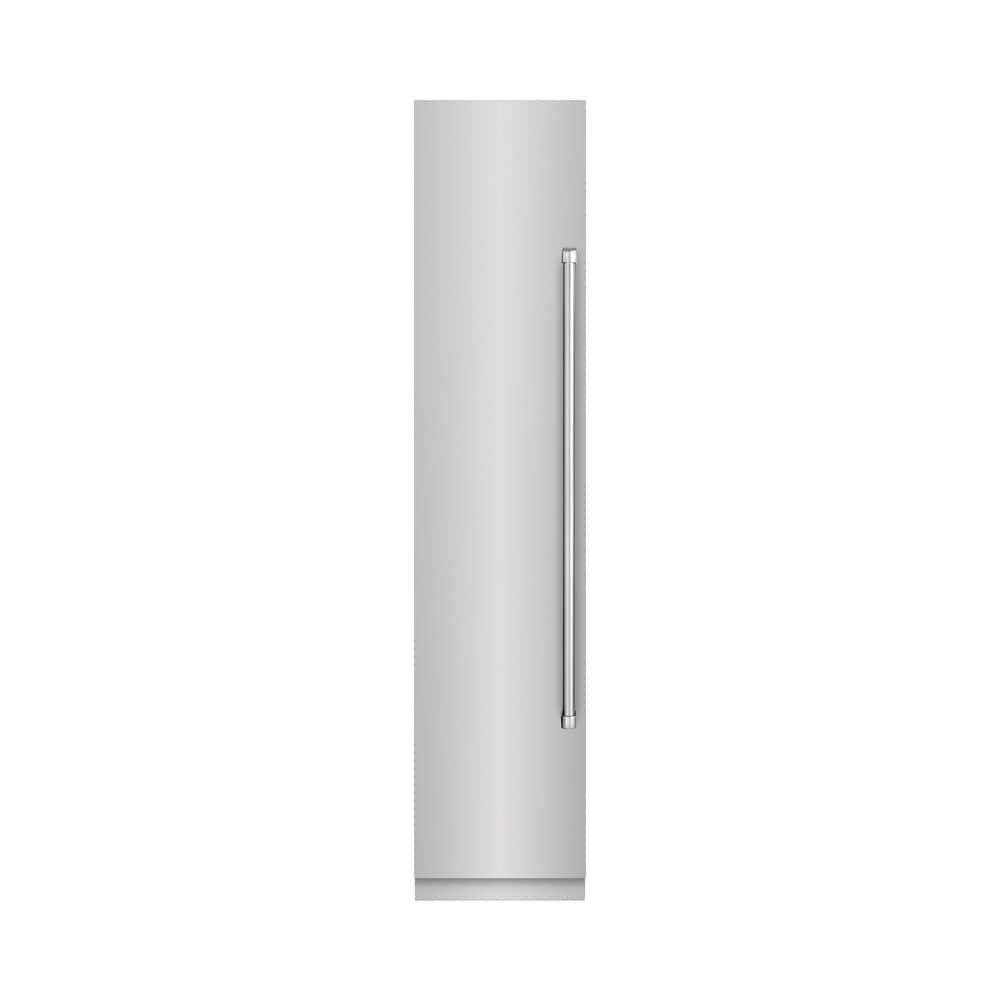 18 in. 8.6 cu. ft. Left Hinge Upright Column Freezer in Stainless Steel with Graphite Gray Interior