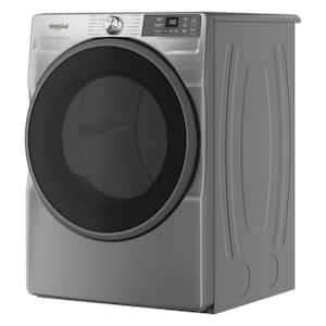 7.4 cu. ft. vented Front Load Electric Dryer in Radiant Silver with Wrinkle Shield Option