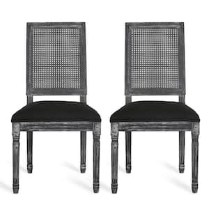 Beckstrom Black and Gray Upholstered Dining Chair (Set of 2)