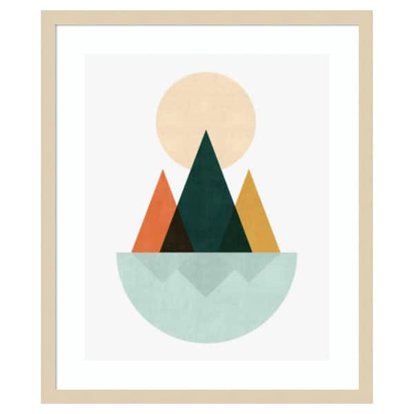 Amanti Art Geometric Landscape by Vitor Costa 1 Piece Framed Giclee Abstract Art Print 25 in. x 21 in.