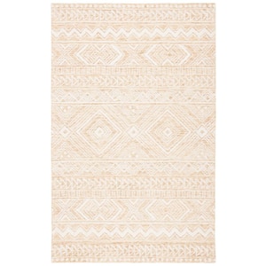 DH 3 x 5 Geometric Moroccan Trellis Wool Area Rug Hand Tufted Casual Contemporary Patterned Fancy Unique Indoor Bathroom Entryway Kitchen Rectangular