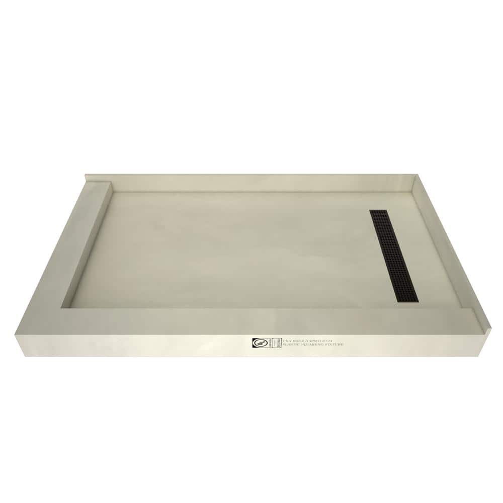 Redi Trench 30 in. x 60 in. Double Threshold Shower Base with Right Drain and Oil Rubbed Bronze Trench Grate price history on PriceWatchPro