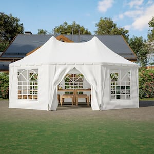 20 ft. x 15 ft. Outdoor Party Tent Heavy-Duty Wedding Canopy Gazebo with Storage Bags