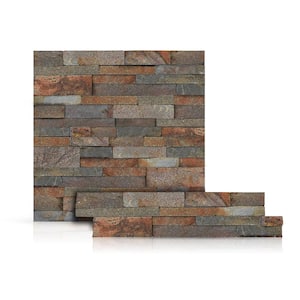 Amber Falls 6 in. x 24 in. Natural Stacked Stone Veneer Panel Siding Exterior/Interior Wall Tile (2-Boxes/11 sq. ft.)