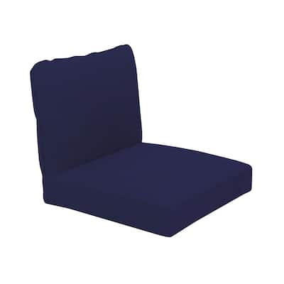 24 in. x 22 in. Outdoor Deep Seating Chair Cushion in Midnight