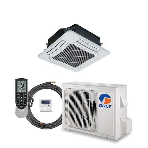 GREE Vireo Gen3 24,000 BTU 2 Ton Ductless Mini Split Air Conditioner with Inverter Ceiling Cassette and Heat Pump 230V