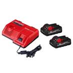 M12 and M18 12-Volt/18-Volt Lithium-Ion Multi-Voltage Super Charger Battery Charger with 3.0Ah Battery Pack (2-Pack)