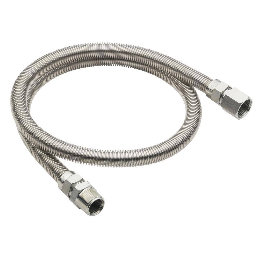 ¾ in. MIP x ¾ in. FIP x 48 in. Stainless Steel Gas Connector 5/8 in. O.D. x ½ in. I.D. price history on PriceWatchPro