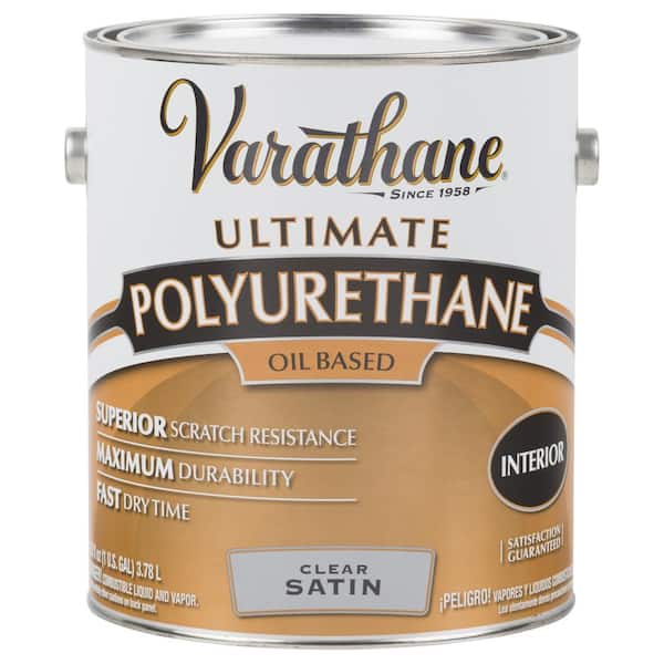 Varathane 1 gal. Clear Satin Oil-Based Interior Polyurethane (2-Pack)