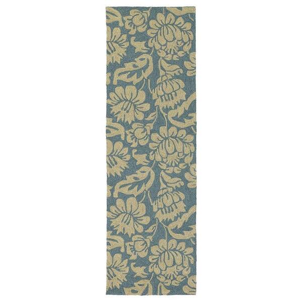 Kaleen Habitat Calypso Azure 2 ft. 6 in. x 8 ft. Indoor/Outdoor Rug Runner