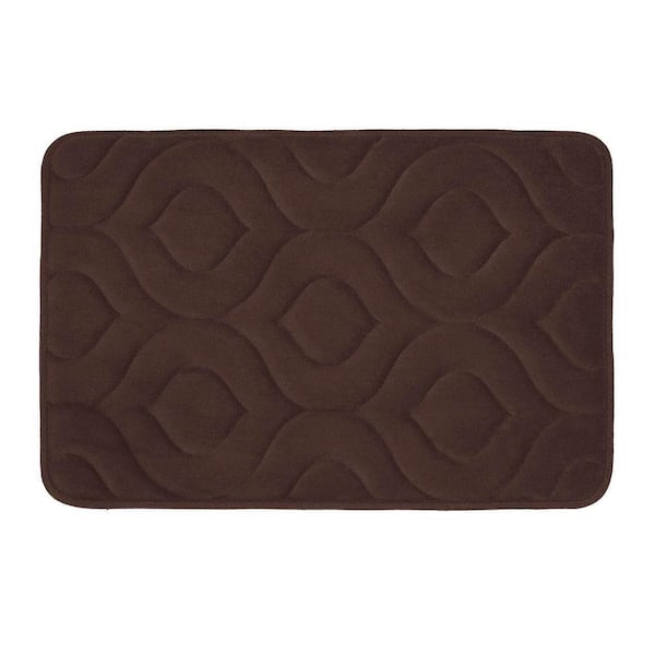 BounceComfort Naoli Espresso 20 in. x 30 in. Memory Foam Bath Mat
