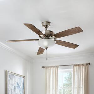 Blakeford 54 in LED Brushed Nickel DC Motor Ceiling Fan with Light