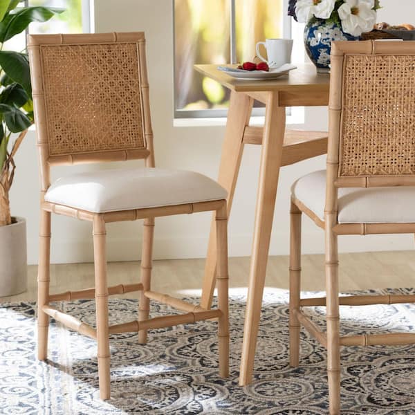 bali & pari Sandy 25.2 in. H Acacia Brown Wood Counter Stool 279-15032-HD