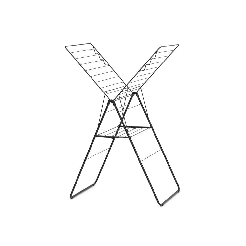 Matte Black Adjustable Steel Folding Drying Rack