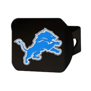 NFL - Detroit Lions 3D Color Emblem on Type III Black Metal Hitch Cover