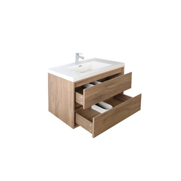 Moreno Bath Sage 24 In W Vanity White Oak With Reinforced Acrylic Top Basin Mom824 Hg The Home Depot Moreno Bath Sage 24 In W Vanity, White Oak Bathroom Vanity 24
