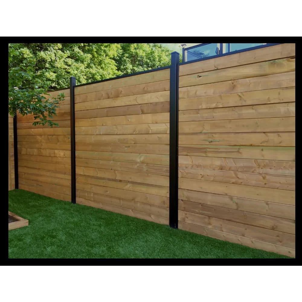 81 in. x 1-1/4 in. x 1-1/4 in. Black Aluminum Fence Channels, for 7ft. High fence, 2 per pack, includes screws price history on PriceWatchPro